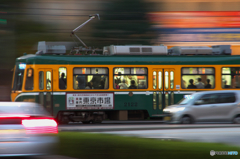 名山掘跡を走る