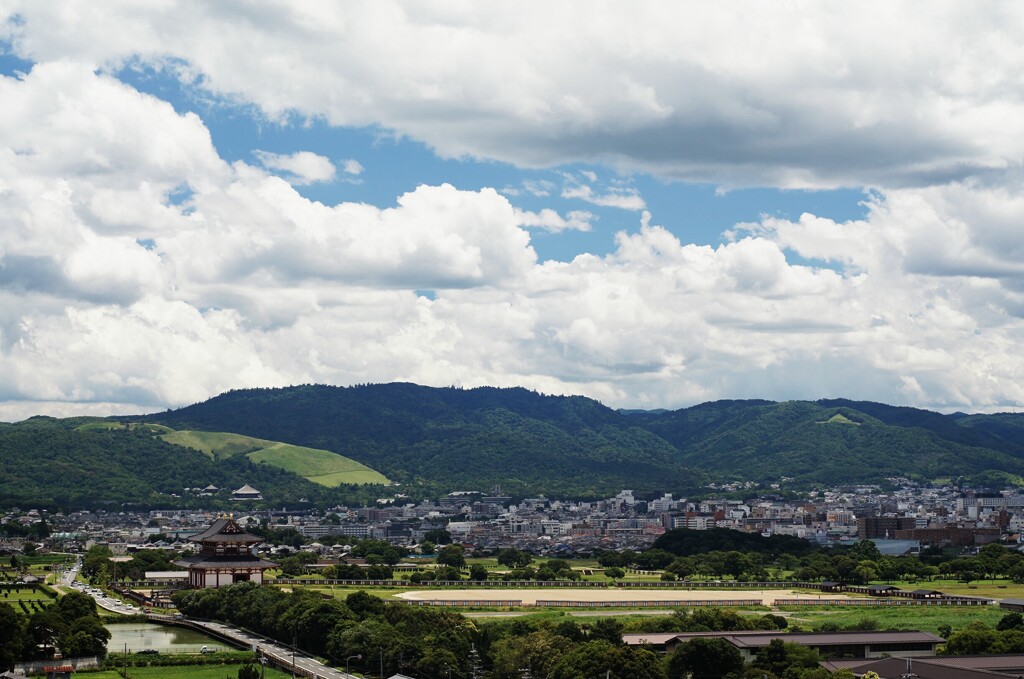 夏の風景/平城宮跡～奈良公園を望む