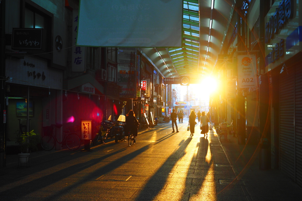 それぞれの夕日