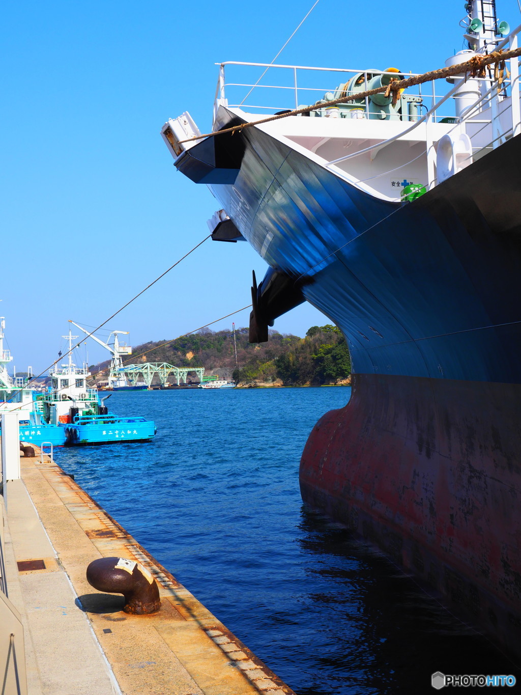 バルバスバウ越しの景色