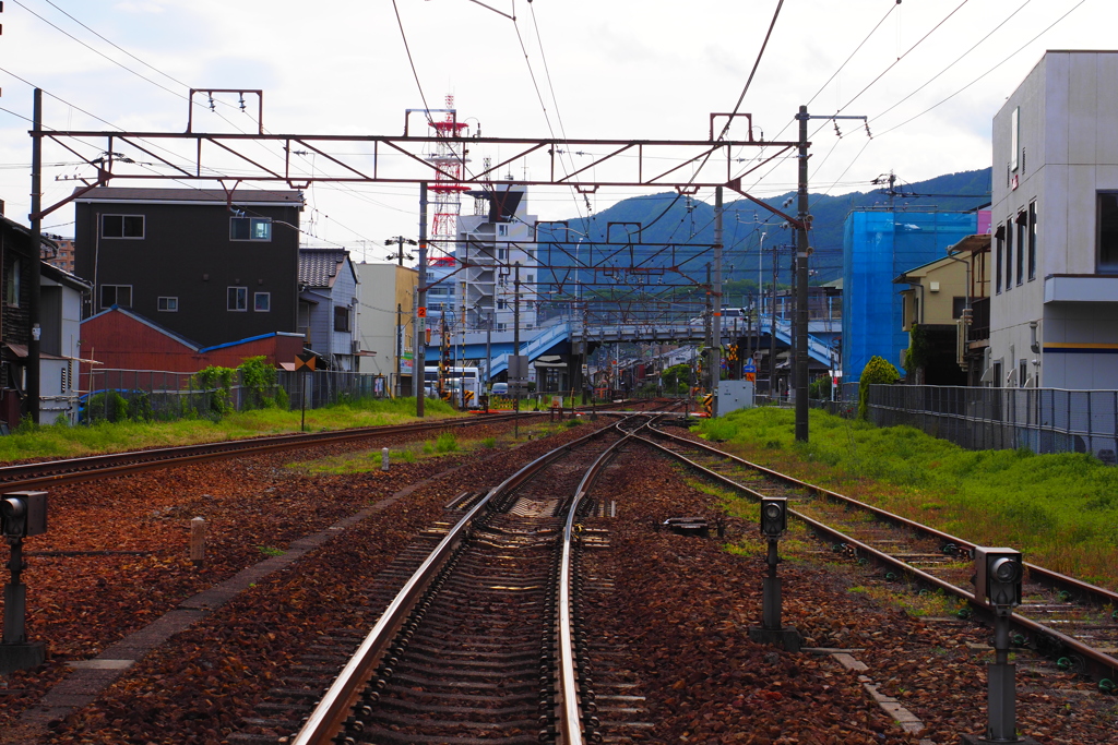 西へ向かう鉄路