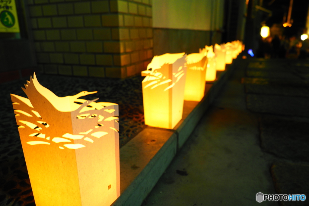 candles on the street
