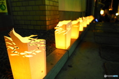 candles on the street