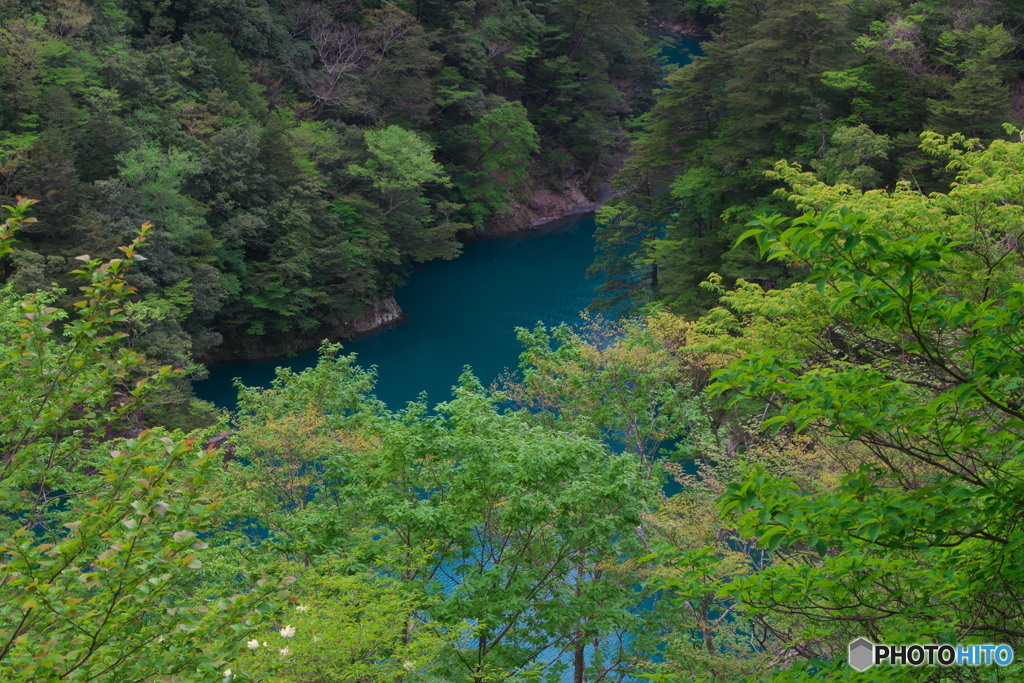寸又峡の湖面