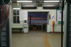 根府川駅にて