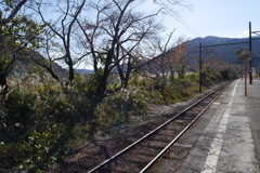 初冬の駅風景