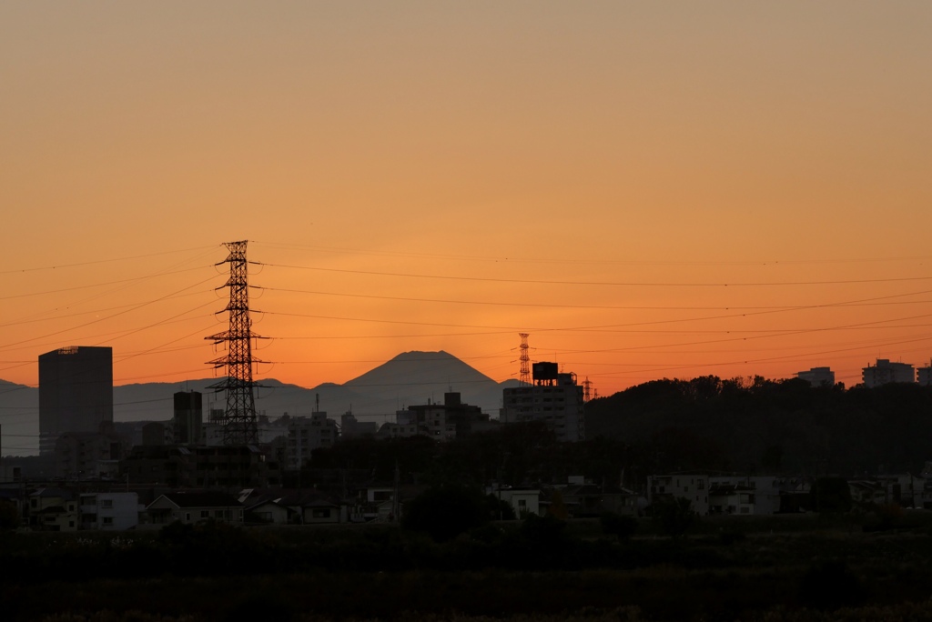 晩秋の富士