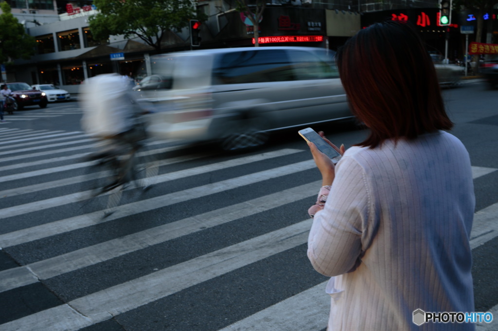 ある交差点で…