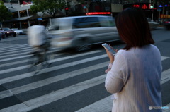 ある交差点で…