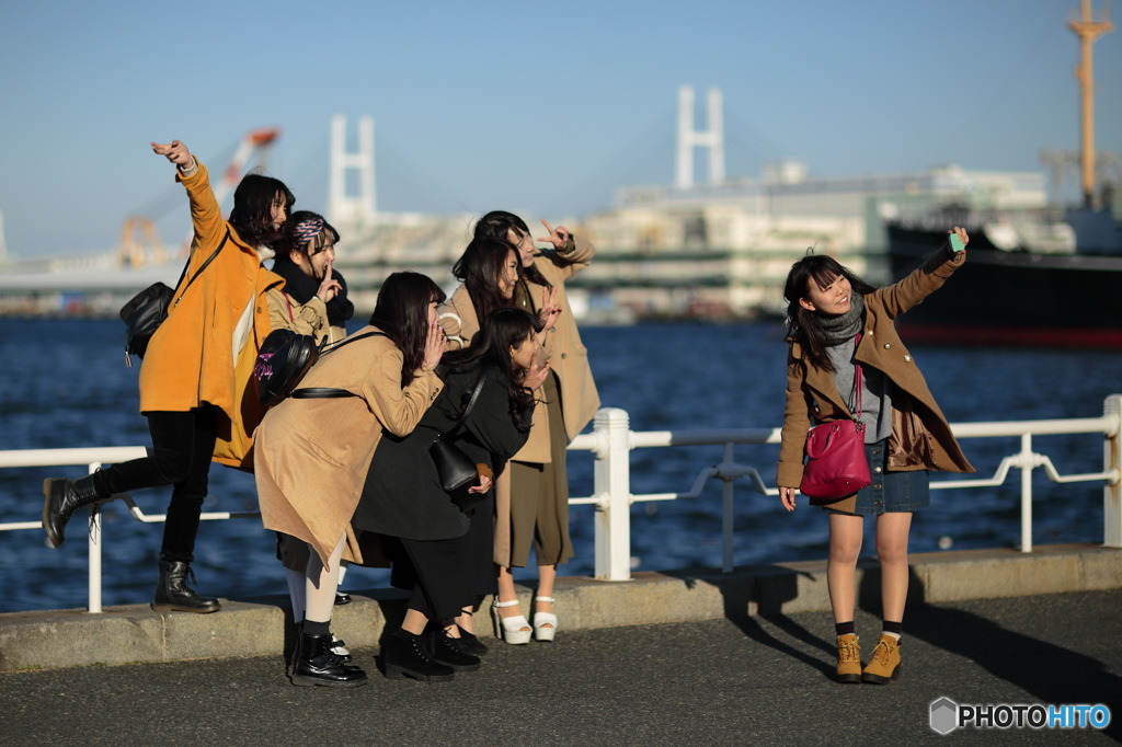 横浜にて　はいっチーズ！