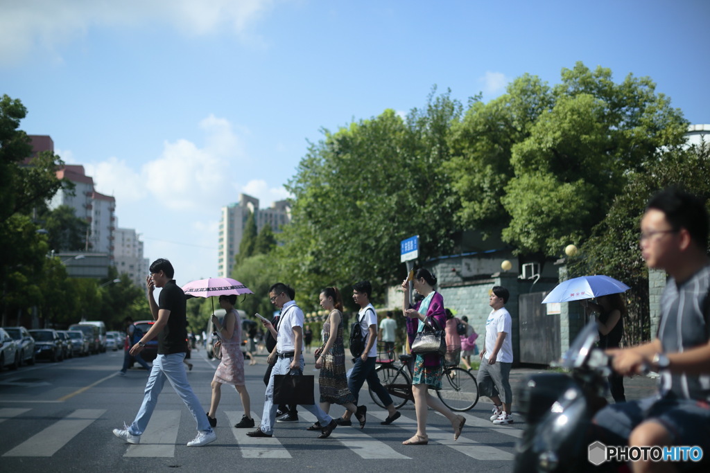 In Shanghai　通勤の風景