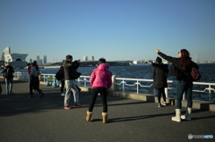 横浜にて　それぞれ自撮り