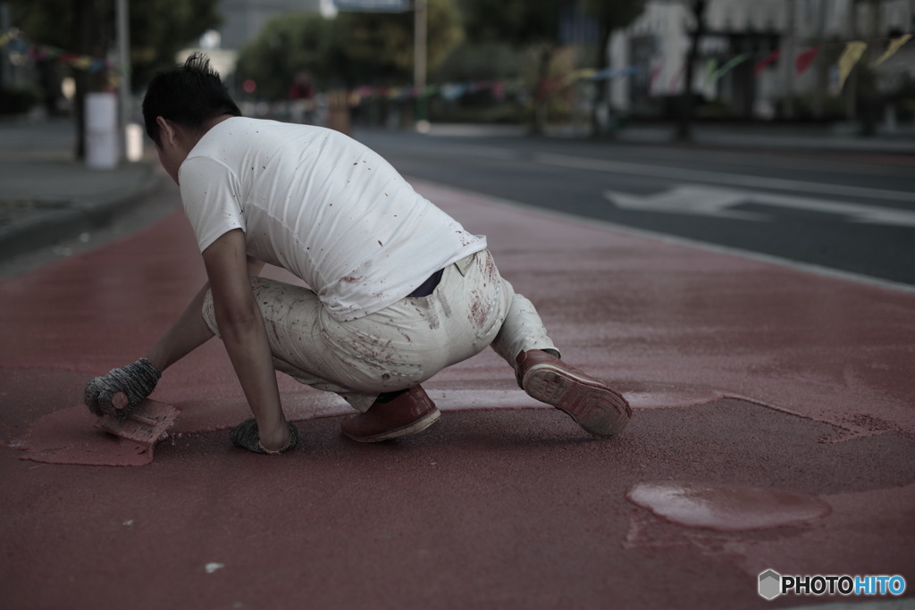 In Shanghai　上海の日常　男の背中