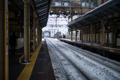 日本の日常　ある冬の駅