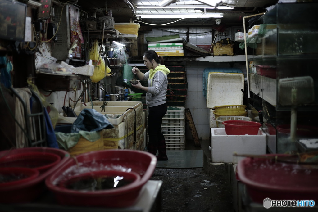 In Shanghai　水产市场