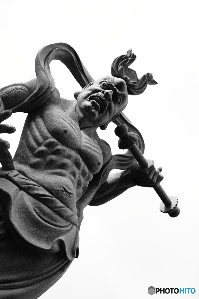 慈眼寺の石仏（阿吽の像）