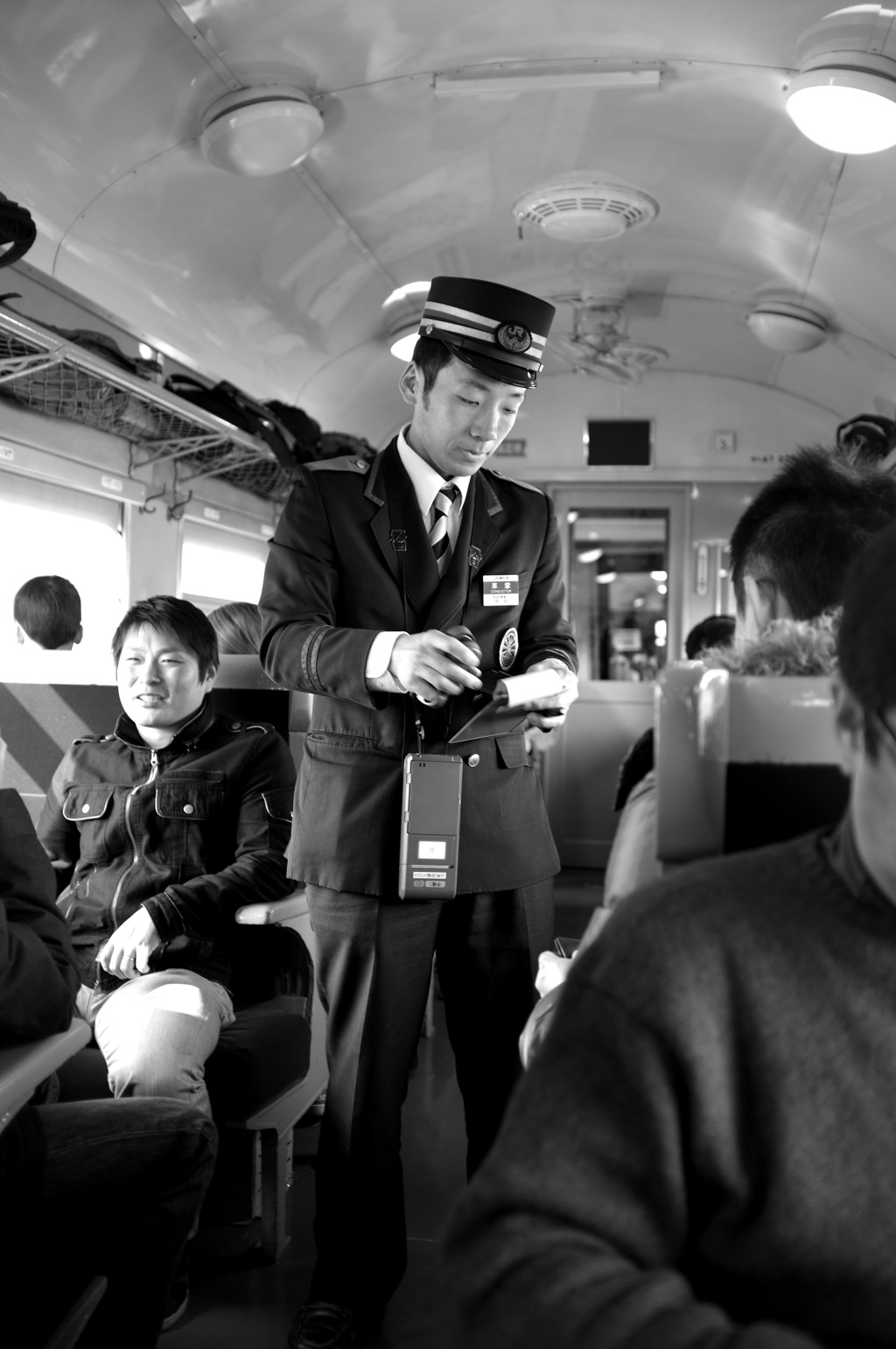 懐かしい車掌さん