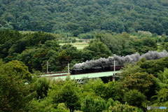 大型ＳＬ重連運転の日