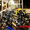 新前橋駅と夜の自転車置き場と