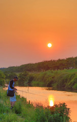 Sun fishing