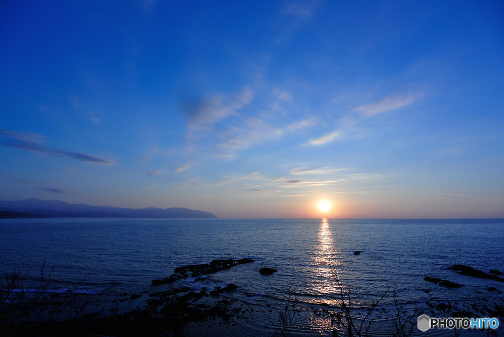 日本海の夕日