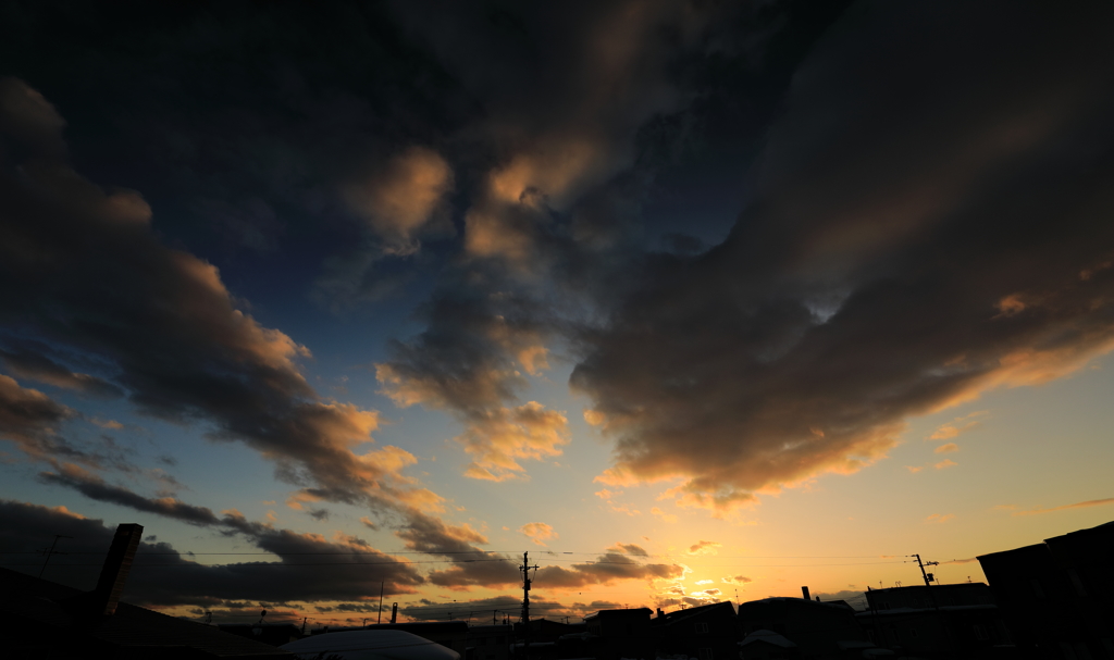 自宅からの夕陽
