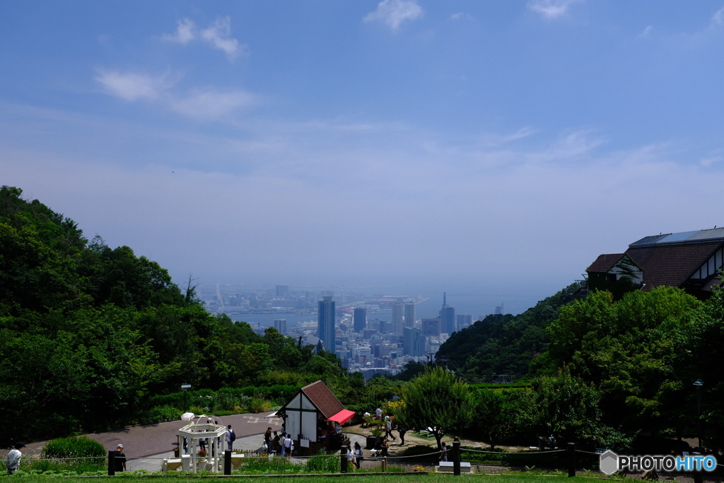 断層崖より望む