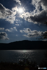 湖上の太陽