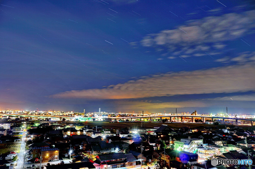 自宅から夜景