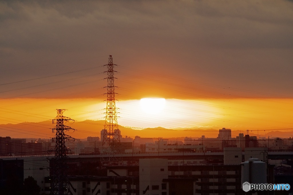 今日の日の出10分後