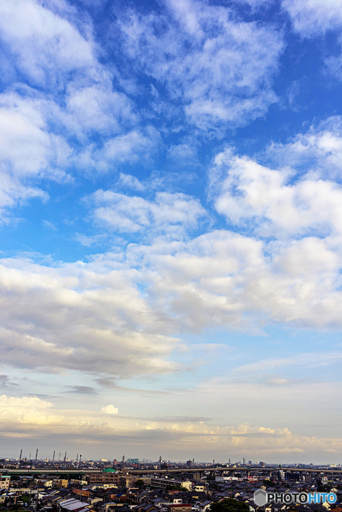 今日の朝　西の空