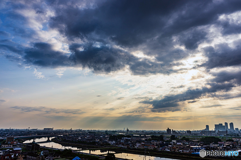今日の朝　東の空