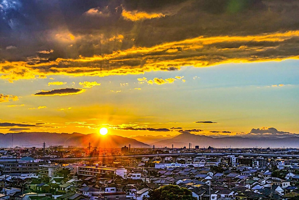 今日の日の入前  #日の入 #夕焼け #夕暮れ #夕景