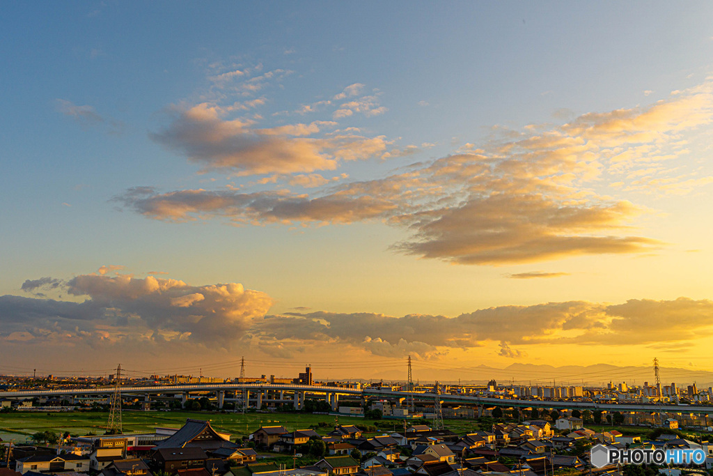梅雨の中休み　夕景