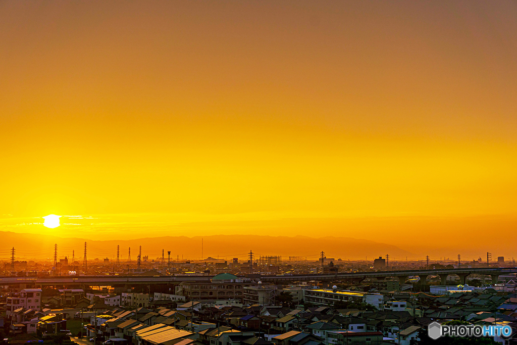 今日のだいだい　夕景