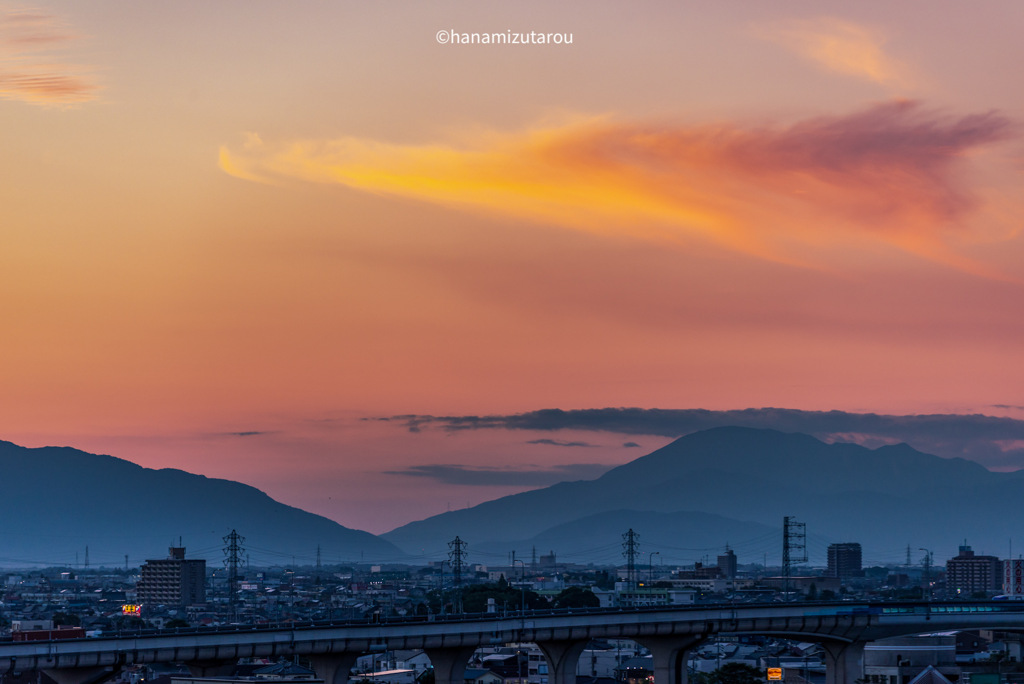伊吹山夕景