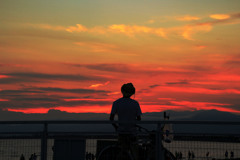 夕暮れに