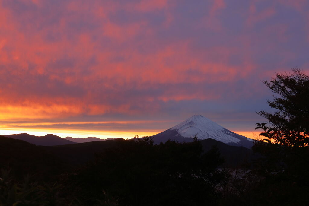 意外な夕焼け空