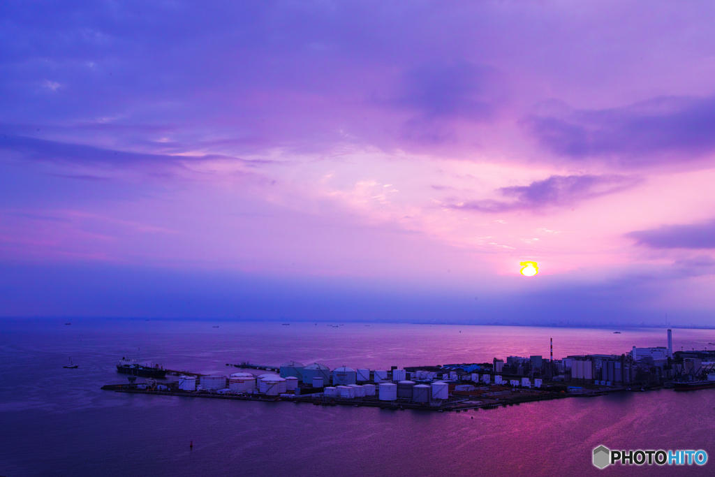 千葉港の夕陽