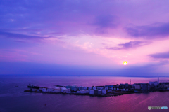 千葉港の夕陽