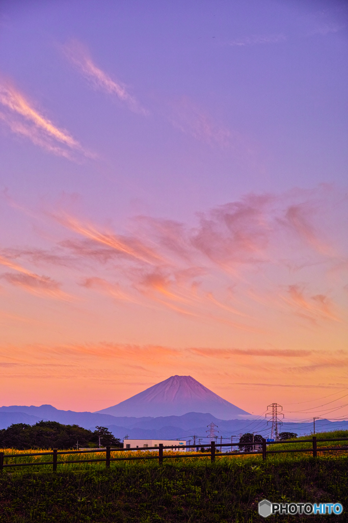 韮崎市から富士山