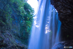 雷滝にて
