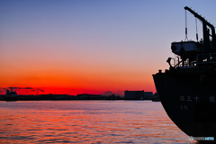 船橋港の夕景