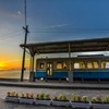 夕焼けの下灘駅