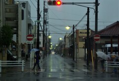雨降りの通学