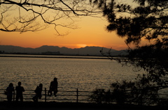 夕陽も見たし、帰るかなぁ