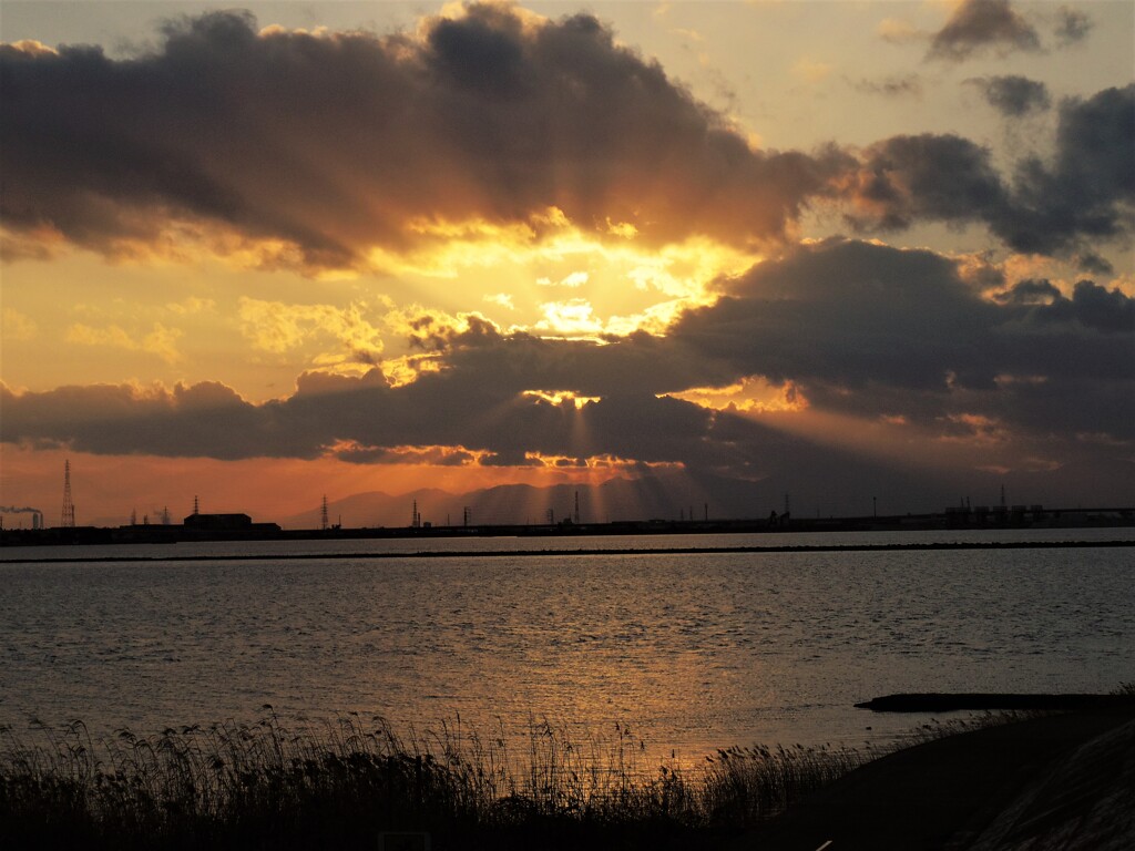 沈みゆく夕陽