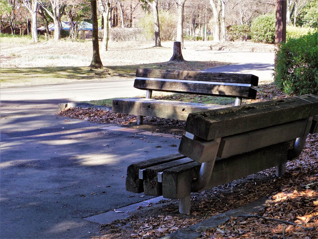 冬のベンチ