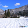 快晴の白川村