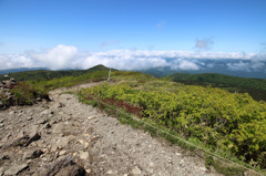 森吉山山頂から北方を望む